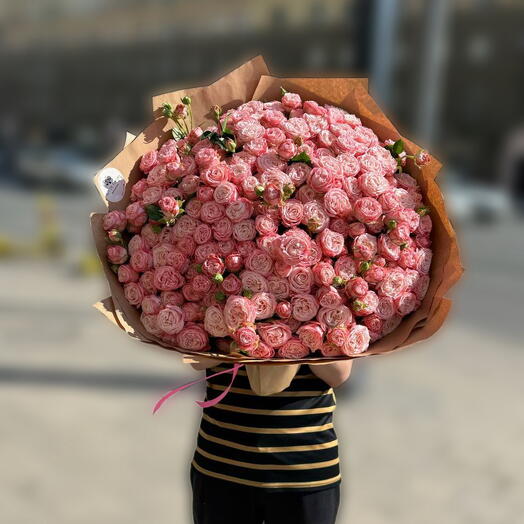 Кустовые розы 49 шт