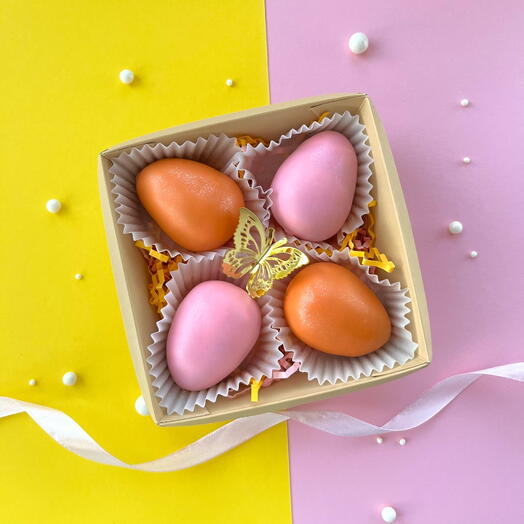 💛Шоколадные пасхальные яйца с пирожным «картошка» внутри, на пасху, на праздник, в подарок, маме, подруге