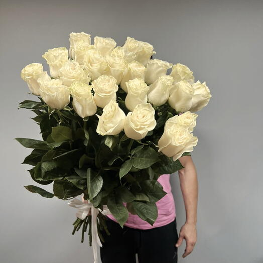 Роза белая 25 шт эквадор