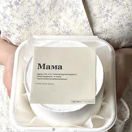 Шуточный бенто торт для мамы «Мама (сущ.) та, кто «яжепредупреждала», «яжеговорила» и кому «тыпотомспасибоскажешь»