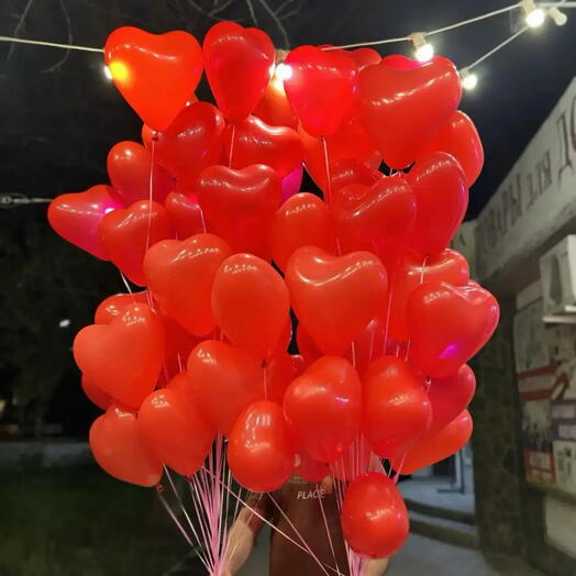 ВАУ 😍 Шары сердечки 63 шт