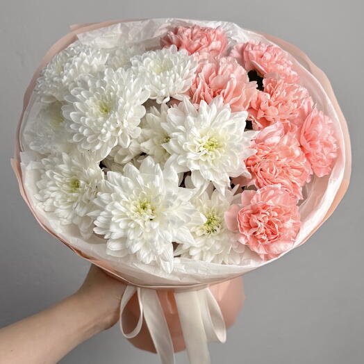 Диантусы с хризантемами 🌸💓