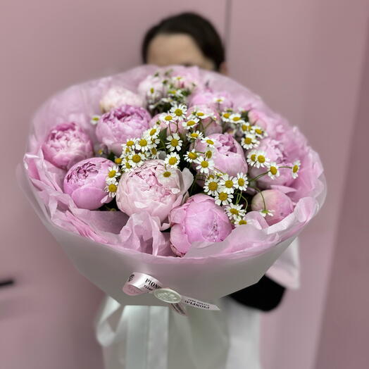 Ромашки с пионами 🌼