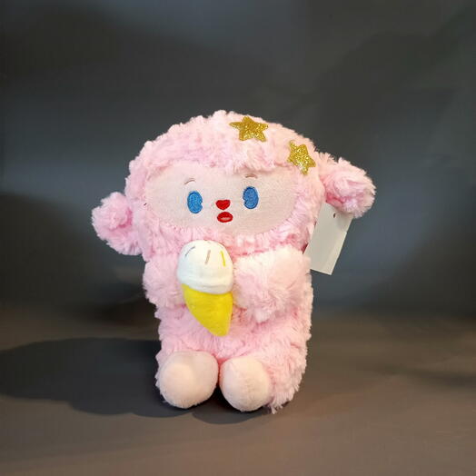 Игрушка розовый барашек