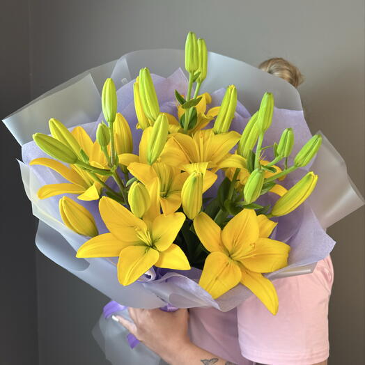 Желтые лилии (3 шт) 💛