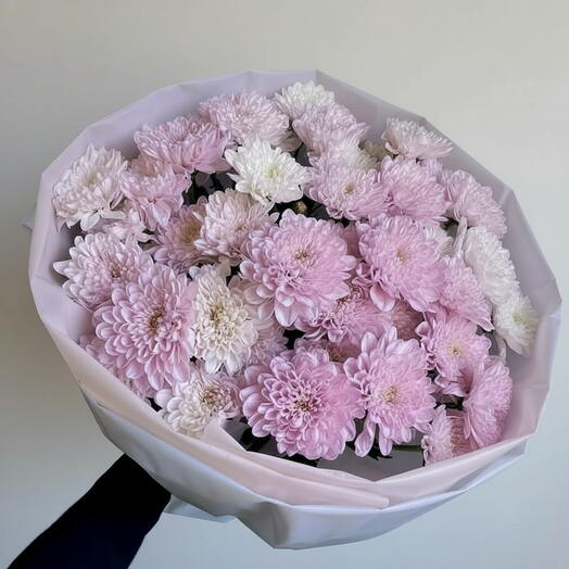 💖 Нежный букет из 9 хризантем💖