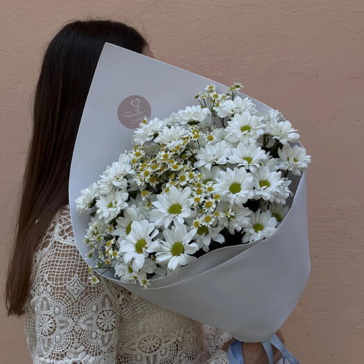 Букет кулёк из ромашки