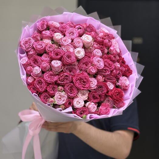 Кустовые розы 51 букет