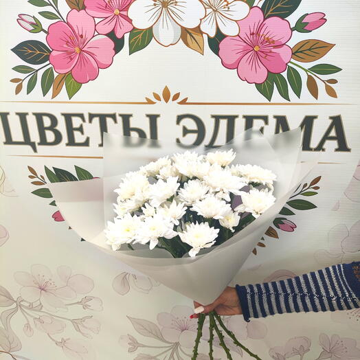 Букет из 5 кустовых хризантем