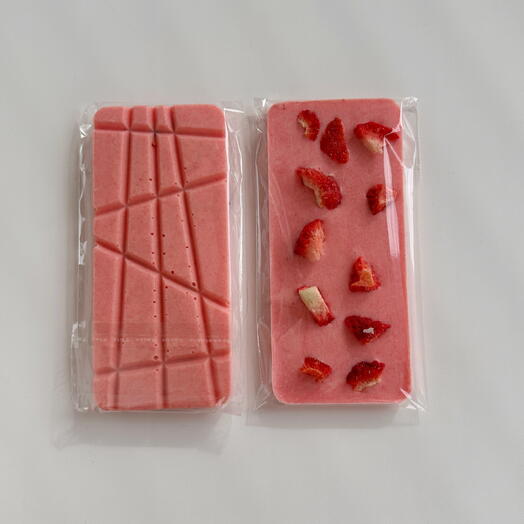 Chocolate white strawberry, purple matcha