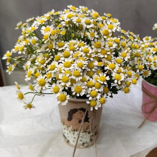 Стаканчик с ромашками