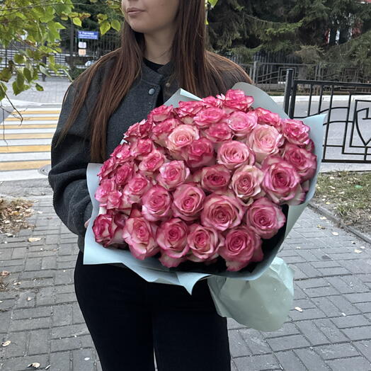 Букет из 41 кенийских роз