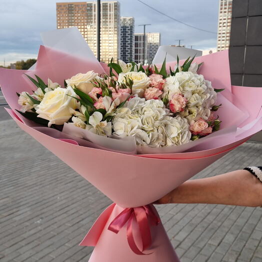 Букет розовый зефир