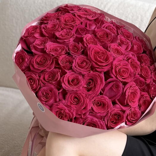 51 розовая эквадорская роза 🌺