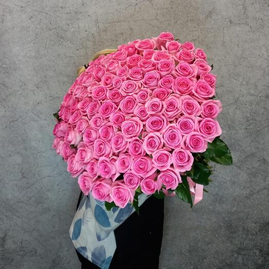 Bouquet of 101 pink roses