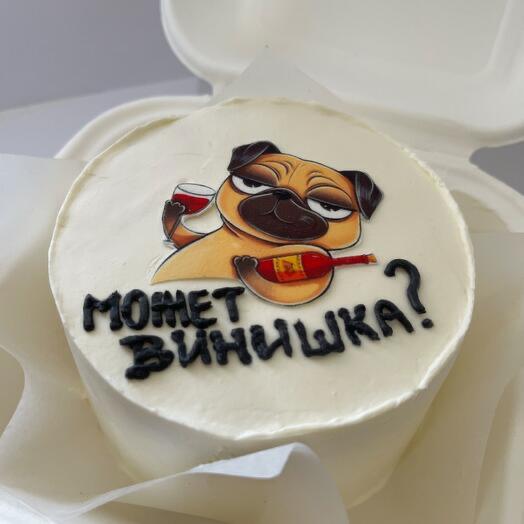 Бенто торт морковный с мопсом