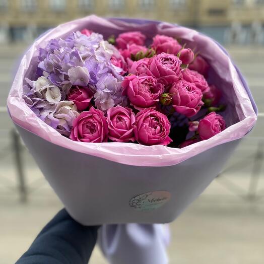 Лавандовое облако из роз