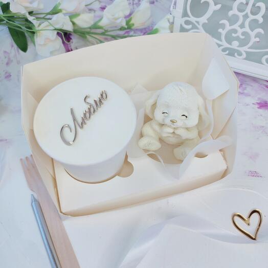 Juego de pastel para ir y conejito de Chocolate como regalo para mamá / amada / amada