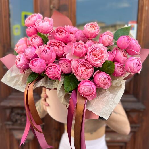 Бокс 49 с пионовидными розами