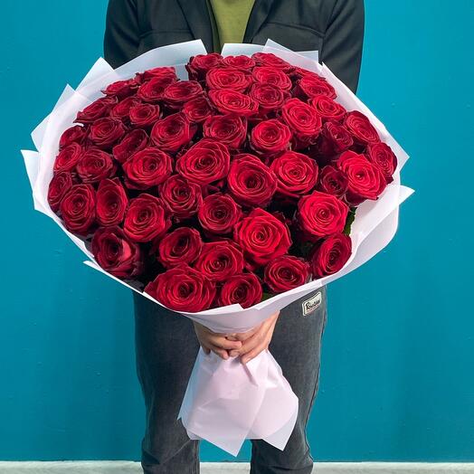 51 Roses in a white package