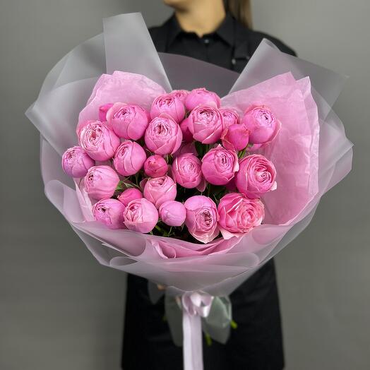 St bouquet 90 из 7 пионовидных роз Silva Pink