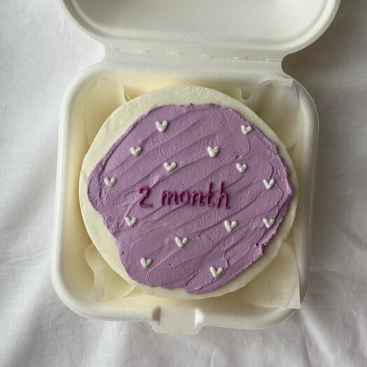 Бенто торт с мазками по месяцам