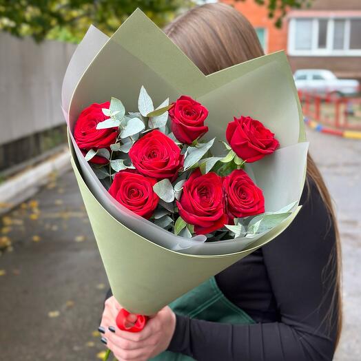 Ramo de 7 rosas rojas