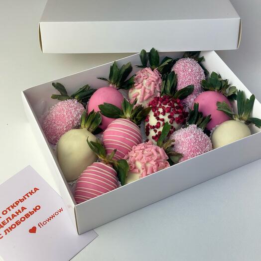 Fresas cubiertas de chocolate / set de cumpleaños