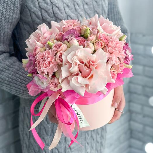 Flowers in a box "Gentle message"