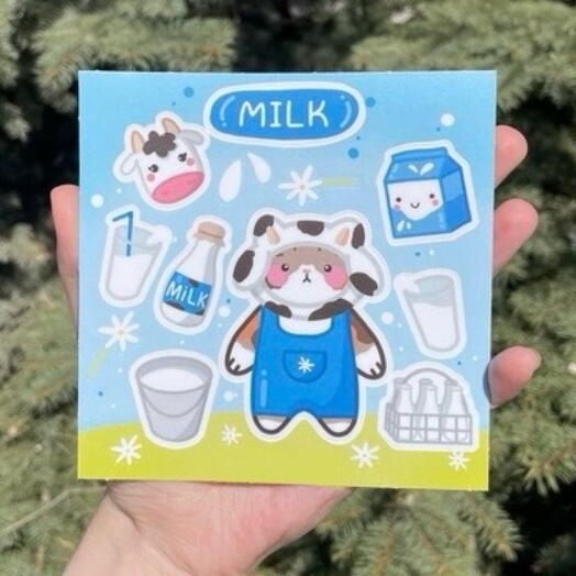 Наклейки для ежедневника / Котик / Mudrova Shop, Размер 12х12