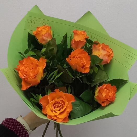Моно букет 7 роз