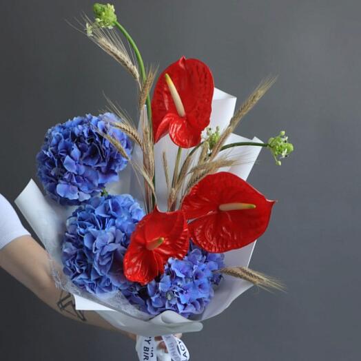 Анториюм с Гортензией