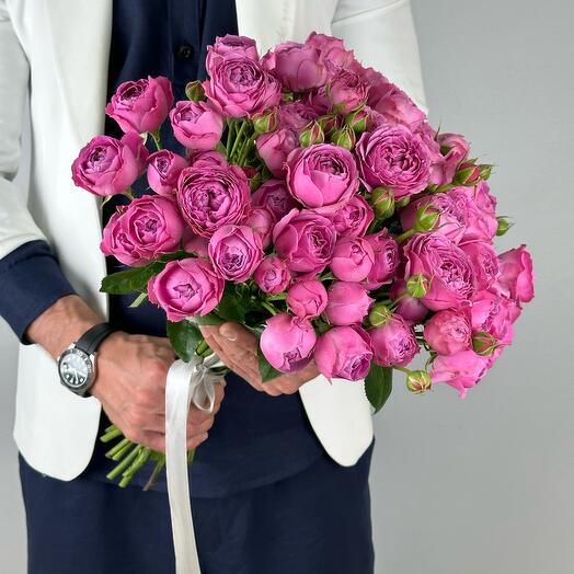 Букет из пионовидной розы (упаковка в подарок )💝 40см