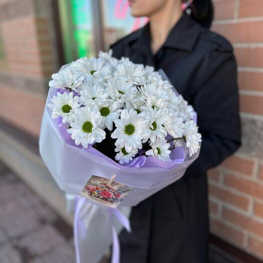 Букет из 5 кустовых хризантем