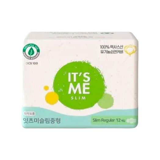 It s Me organic cotton Прокладки женские гигиенические с крылышками, 3 капли It s Me Slim organic cotton pads regular - 12 шт
