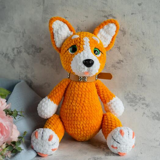Игрушка ручной работы "Корги" (рыжая)
