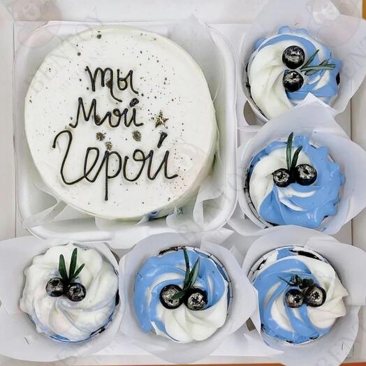 Сладкий набор бенто + 5 капкейки