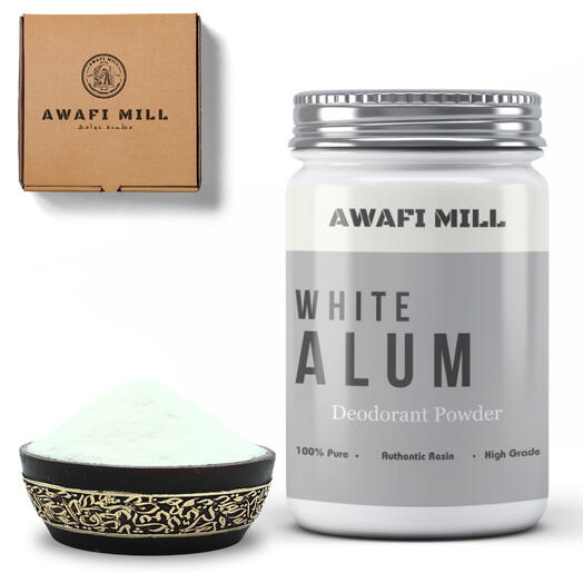 AWAFI MILL Alum Stone Powder | Deodorant Powder - Bottle of 100 Gram