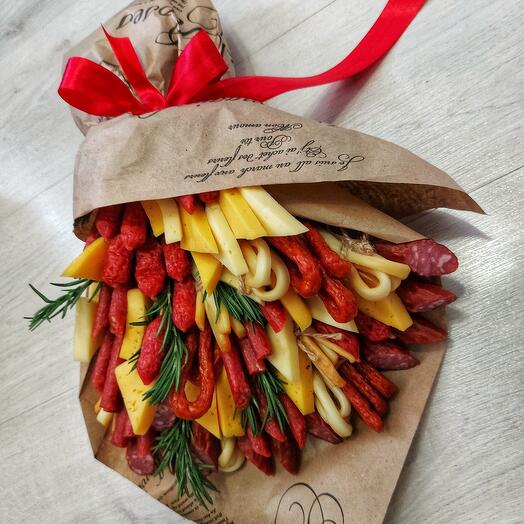 Мужской букет из колбасок и сыра 🍖🤩