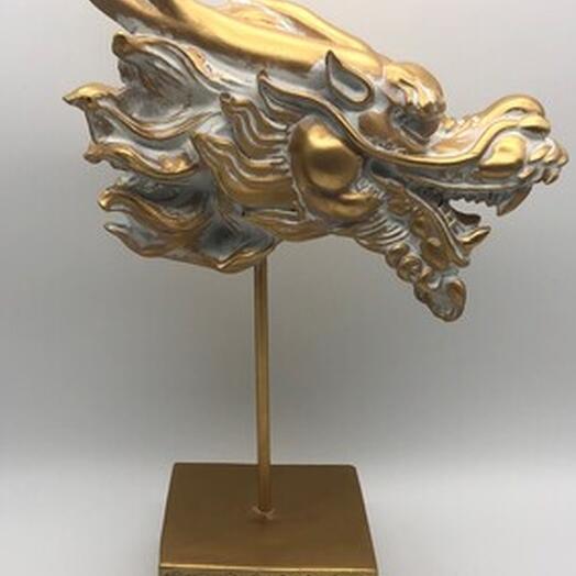 Table-Top "Dragon-Head" 42 cm gold