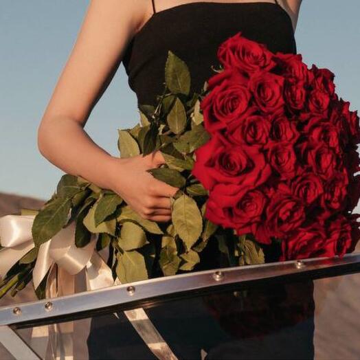 Bouquet of red roses 21 pcs
