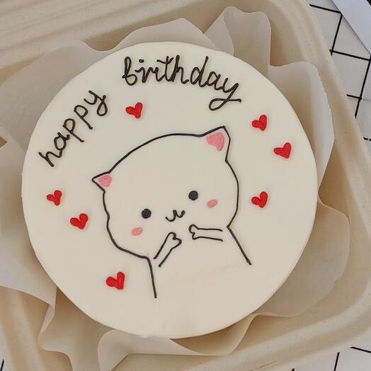 Бенто торт с котенком happy birthday