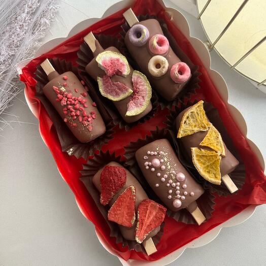 Plátanos cubiertos de chocolate