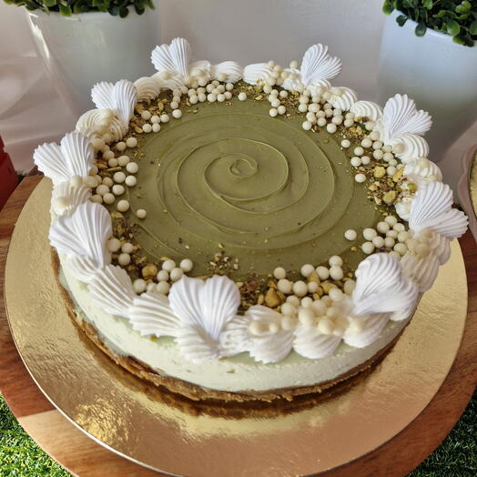 Cheesecake de Chocolate Blanco y Pistacho