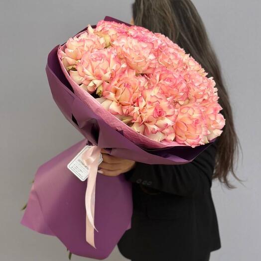 Большой букет из французских роз