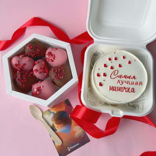 Бенто торт и пирожные «картошка» подарок маме, на День матери