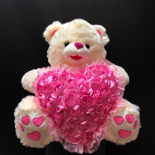 Мягкая игрушка "Мишка с розовым сердцем"