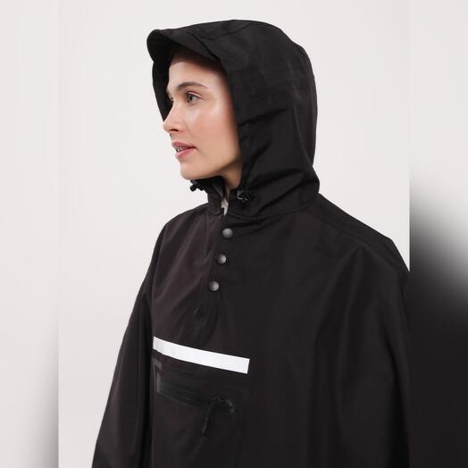 Дождевик-пончо черный Coal Black S-L