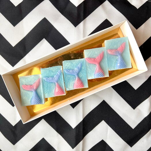 Mini mermaid scented soaps - set of 5 soaps