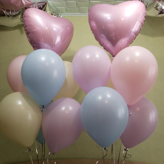 Set of balls with hearts